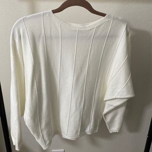 White crop sweater